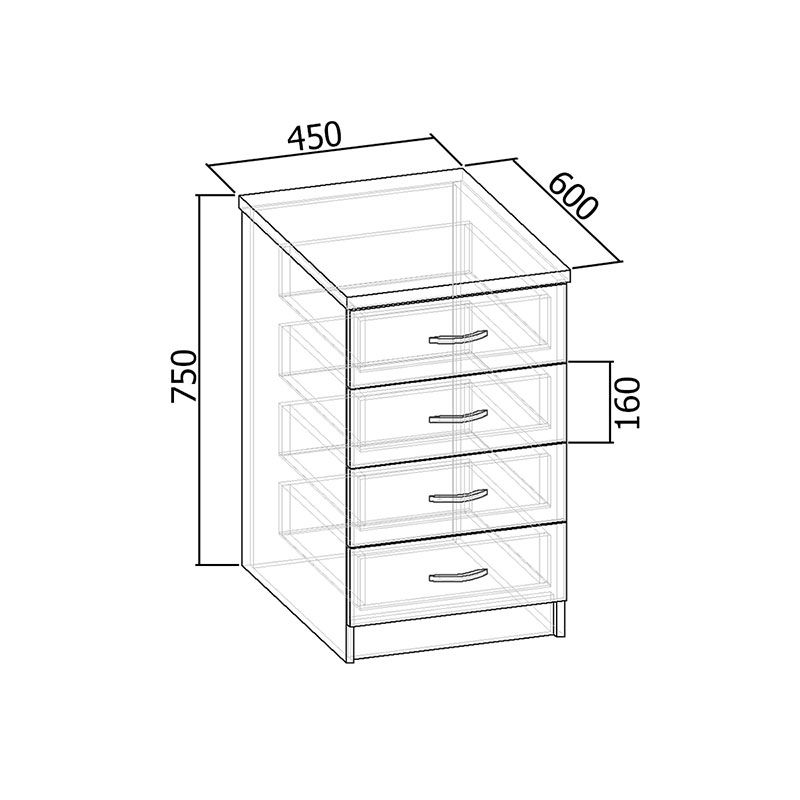 Тумба приставная Арт-406 Тумба приставная Арт-406