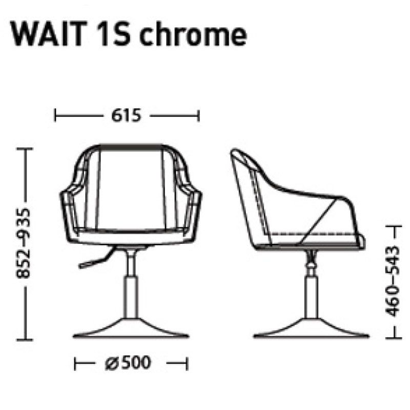 Кресло Wait 1S chrome