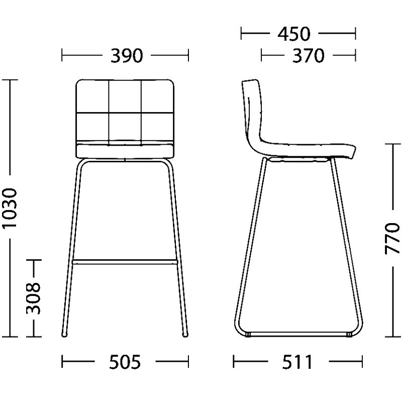 Барный стул RALPH LB HOKER CFS Барный стул RALPH LB HOKER CFS