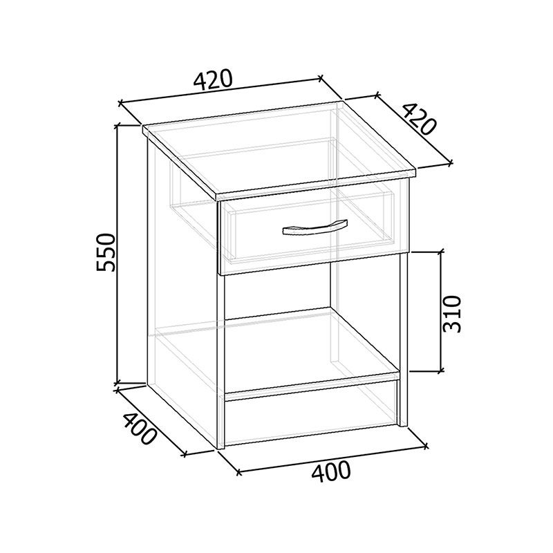 Тумба прикроватная Тп-7 Тумба прикроватная Тп-7