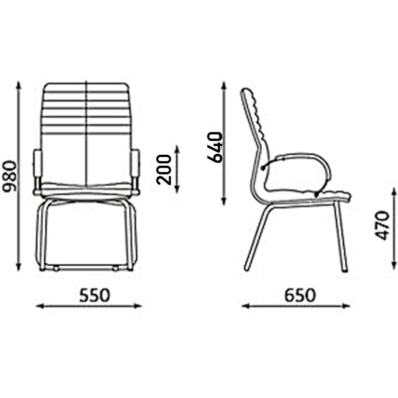 Конференц кресло Galaxy steel CFA LB chrome Конференц кресло Galaxy steel CFA LB chrome