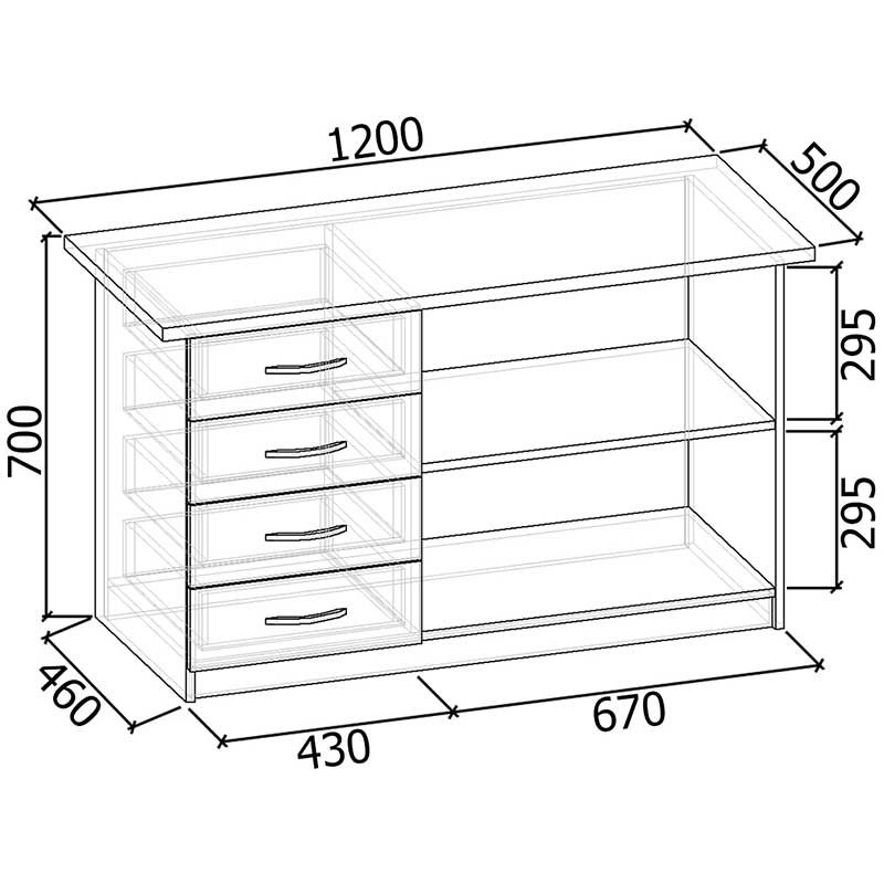 Тумба приставная Арт-003 Тумба приставная Арт-003