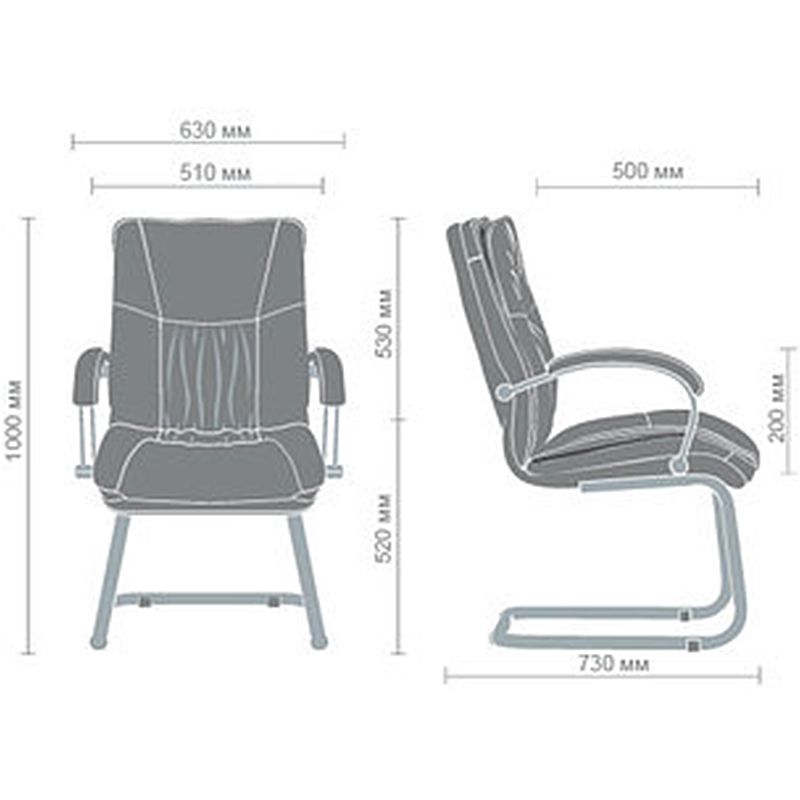 Кресло конференц Палермо CF chrome Кресло конференц Палермо CF chrome