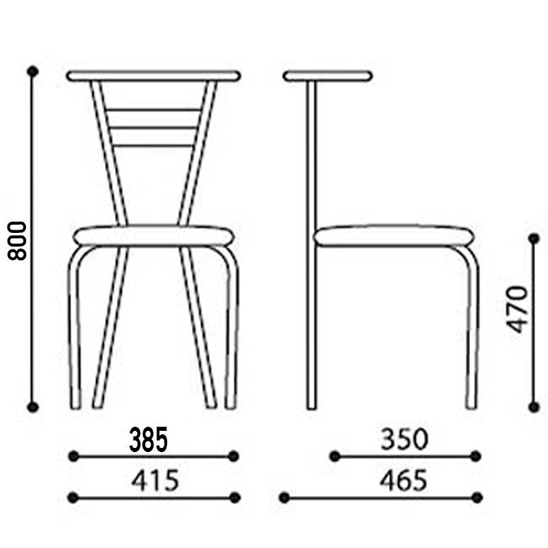 Обеденный стул TINA chrome
