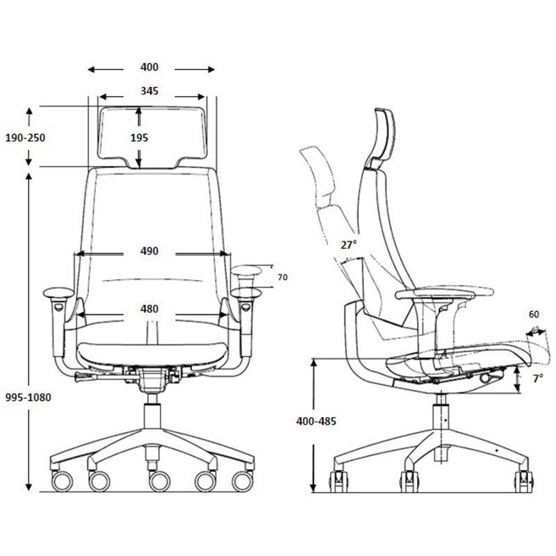 Кресло руководителя Hip-hop r hr white
