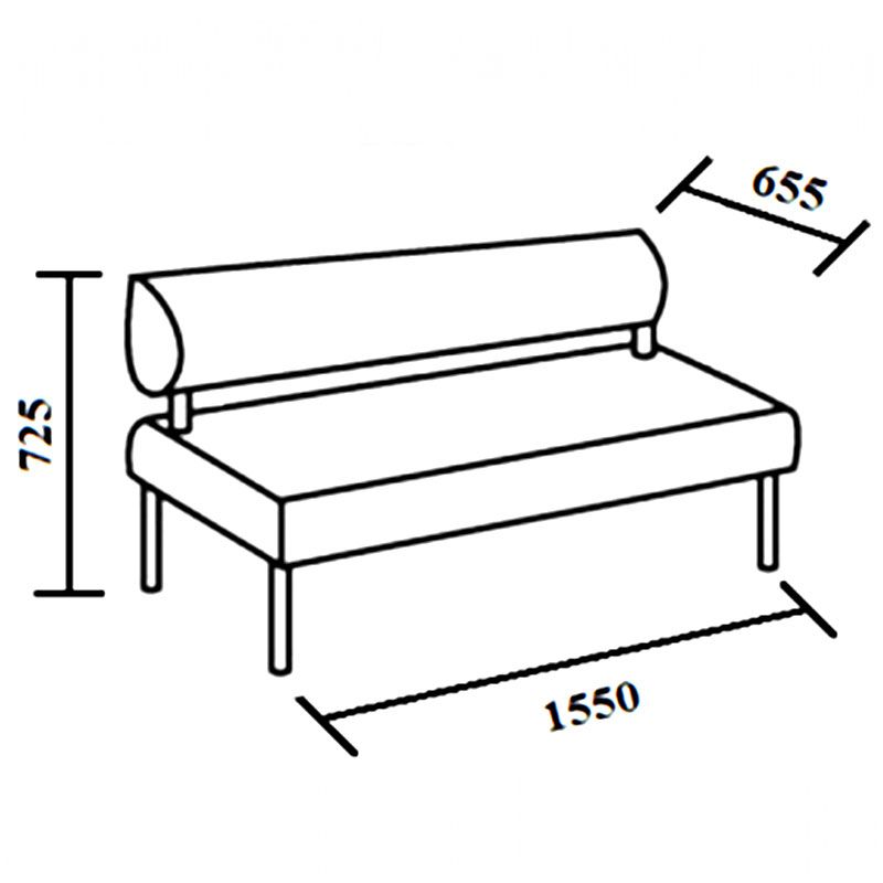 Офисный диван без подлокотников Office
