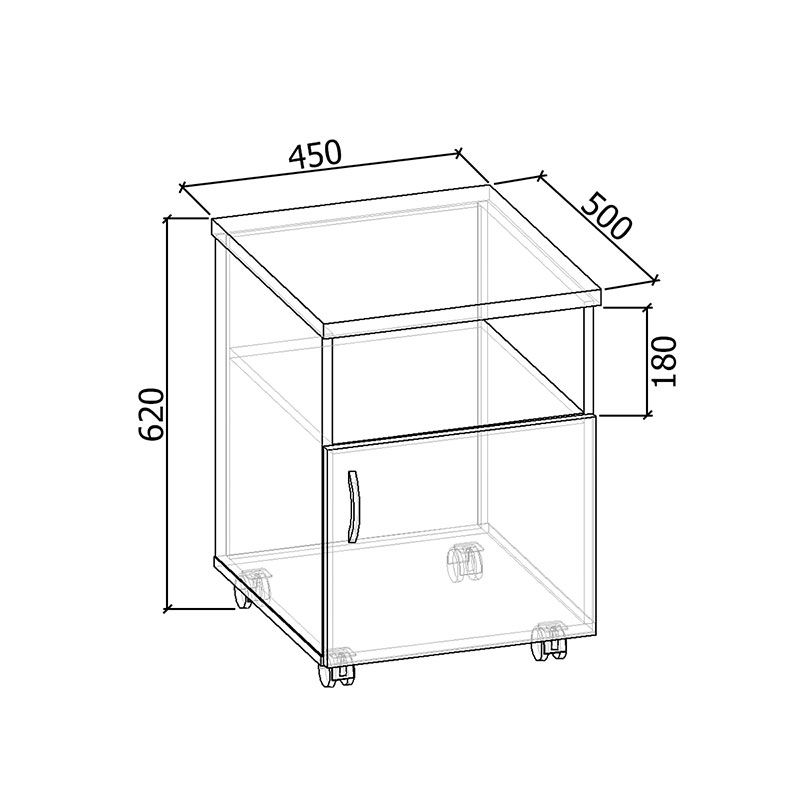Тумба мобильная Арт-403