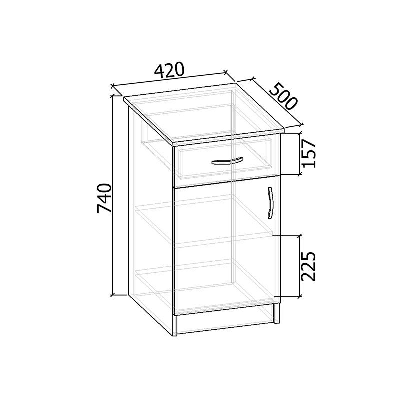 Тумба приставная Тп-102