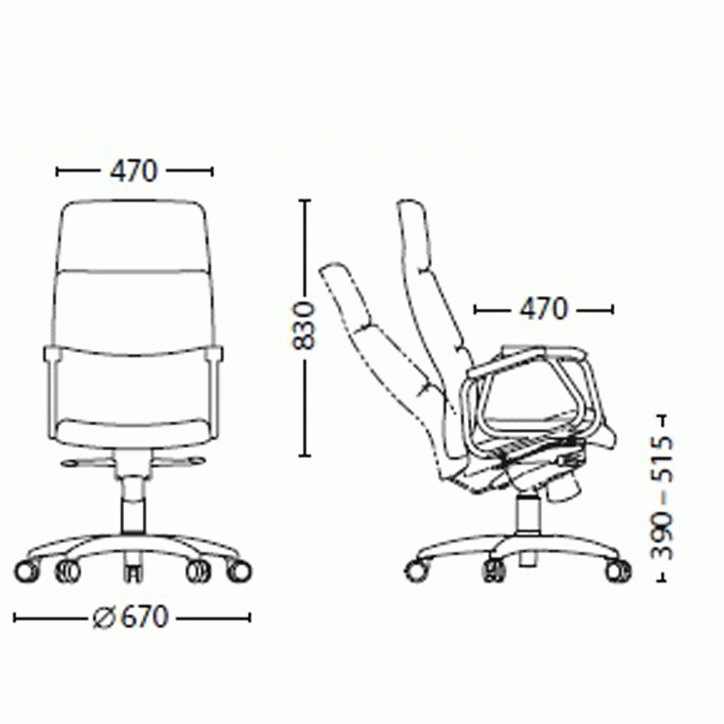 Кресло руководителя CALIFORNIA R steel