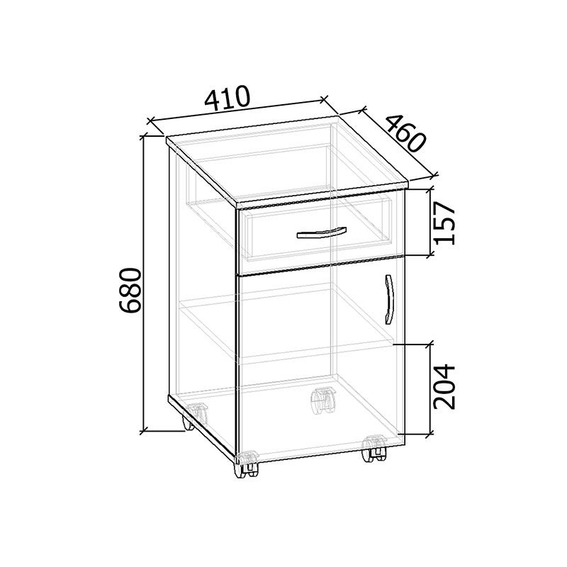 Тумба мобильная Тм-203