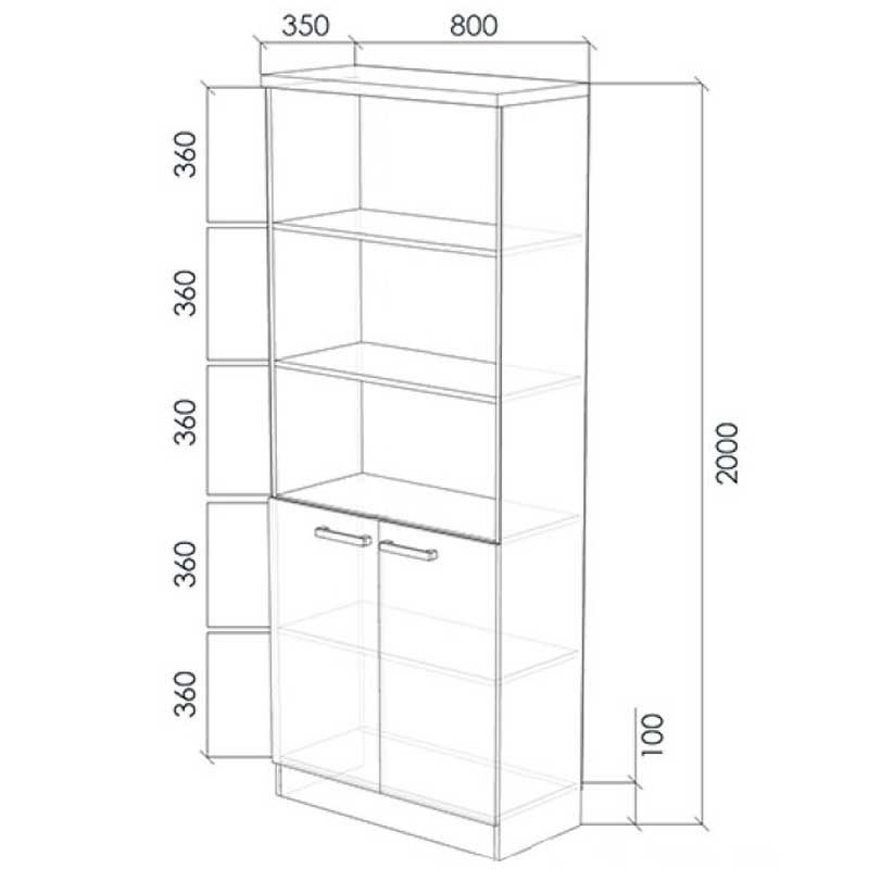 Шкаф для документов Арт-005 открытый