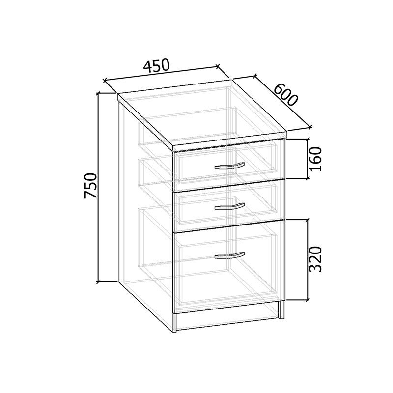 Тумба приставная Арт-407