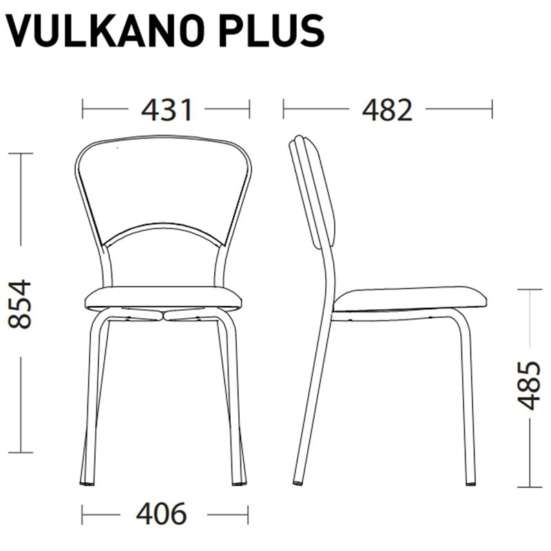 Обеденный стул VULKANO plus chrome