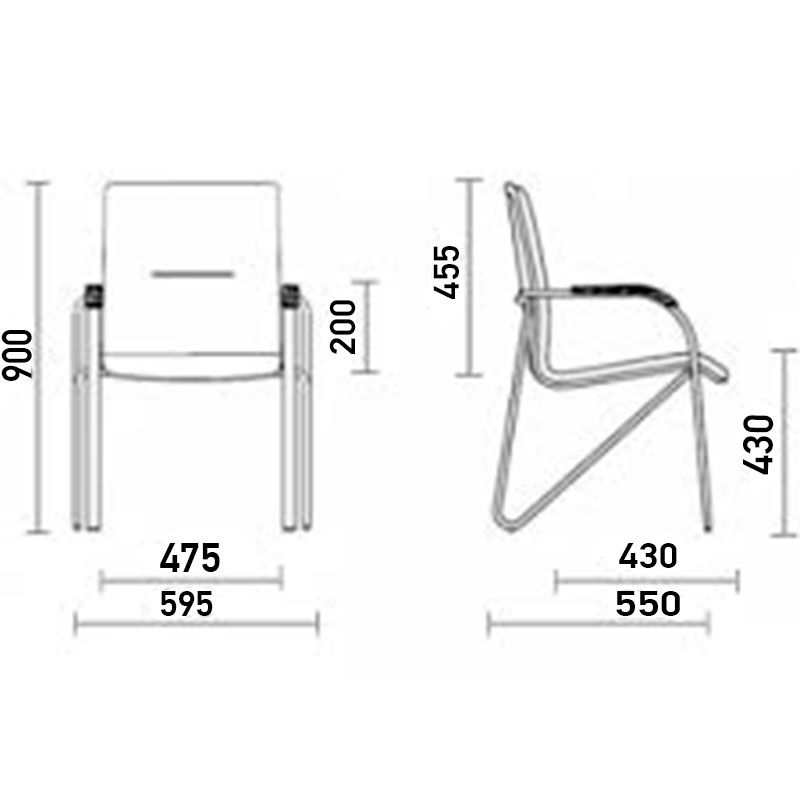 Стул офисный SAMBA chrome