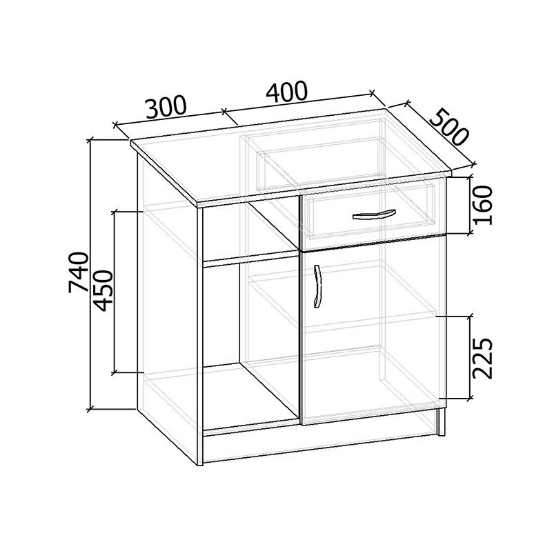Тумба приставная Тп-202