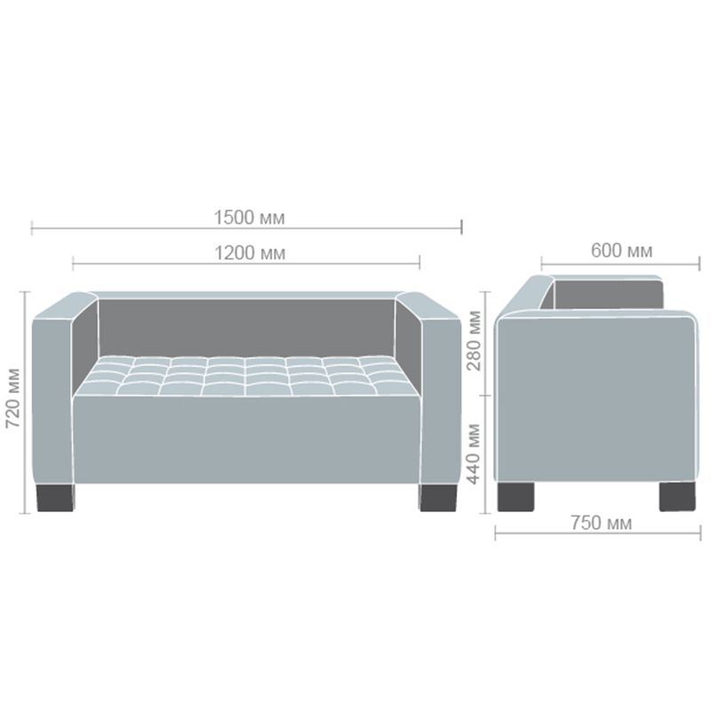 Офисный диван Кристалл 1.5
