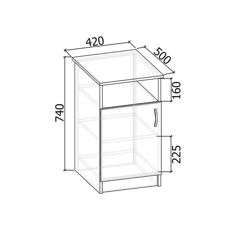 Тумба приставная Тп-101