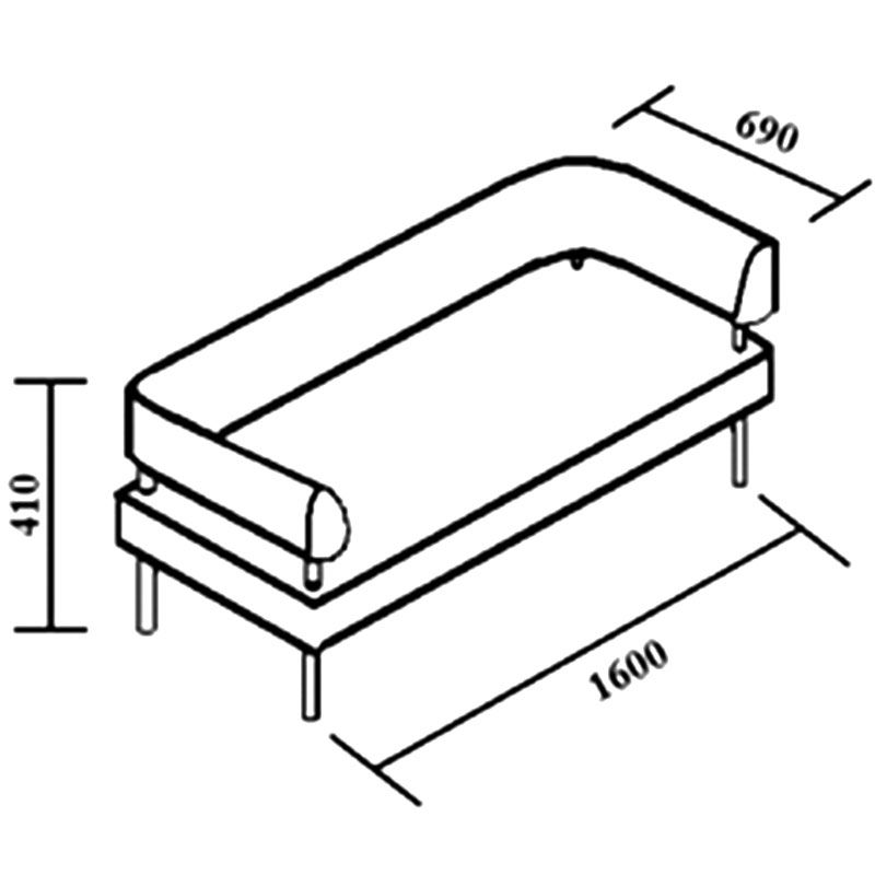 Офисный диван округлый Office