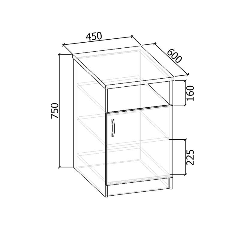 Тумба приставная Арт-404