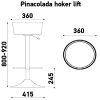 Барный стул PINACOLADA hoker lift chrome